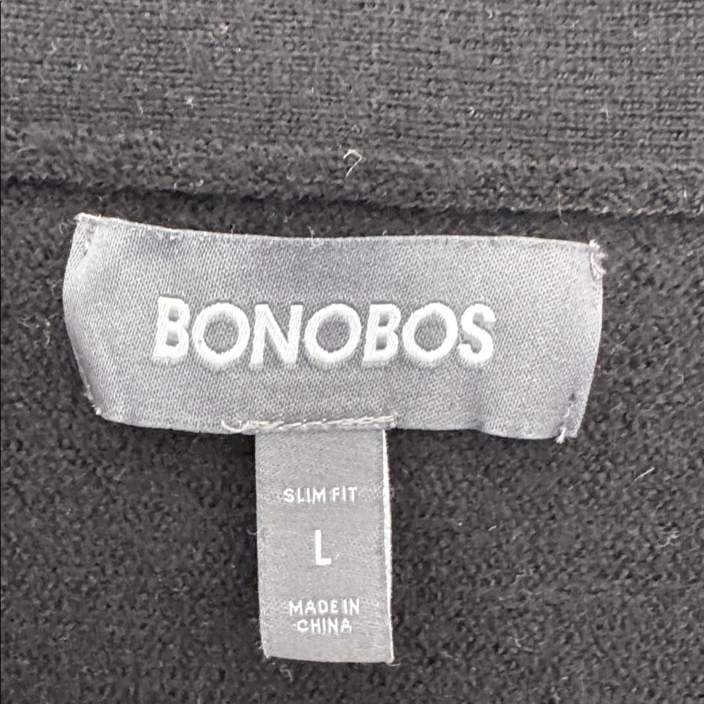 Bonobos Men's 100% Extra Fine Merino Wool Classic Black Sweater - Size S? - Picture 2 of 5
